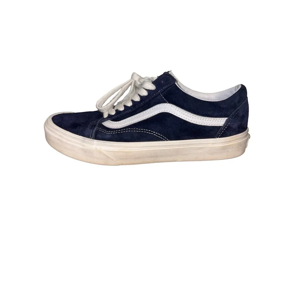 Vans Old Skool Deep Twilight Blue Skate Grunge M7.5/W9 HEIQ Eco Dry Water Repel